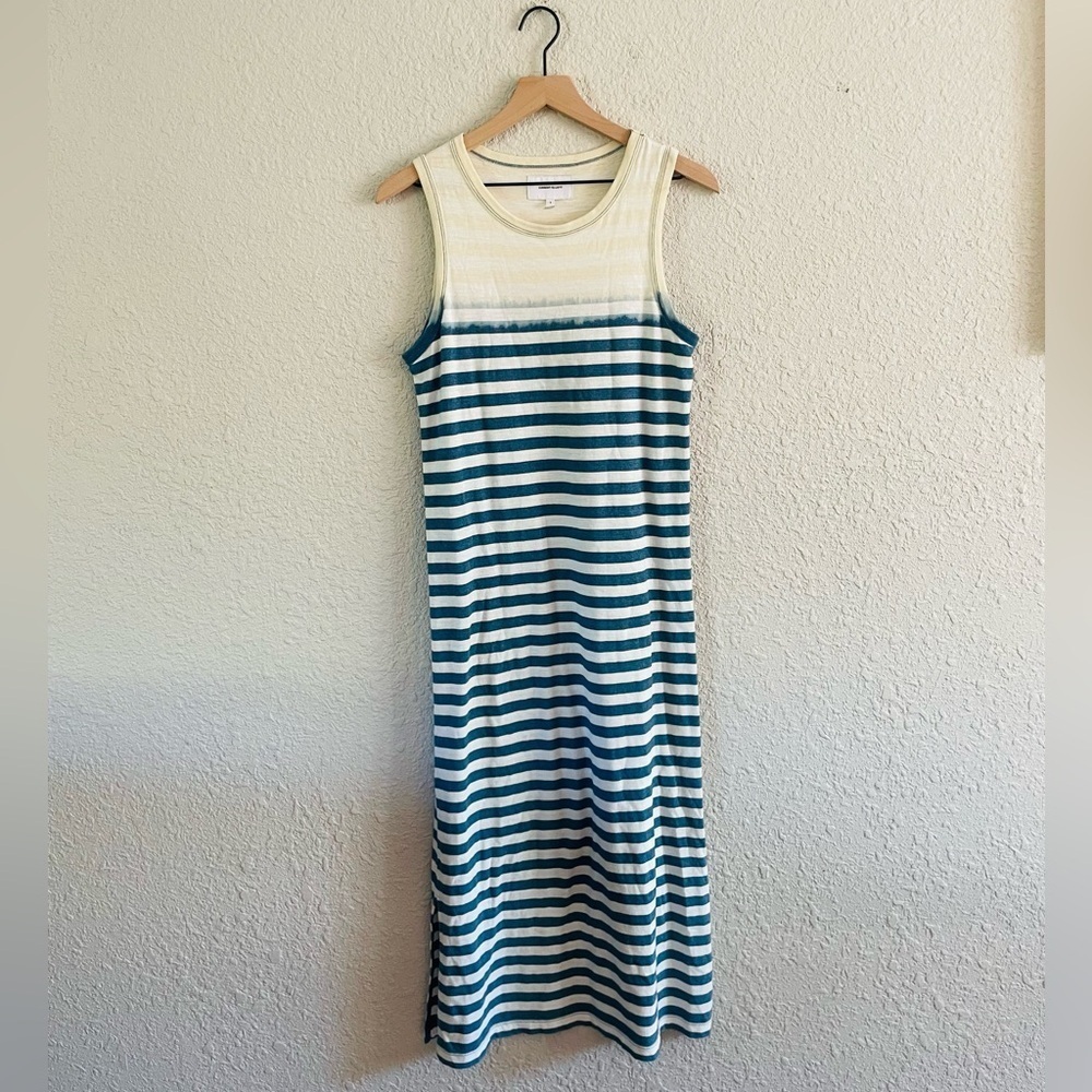 Current/Elliot The Perfect Muscle Tank Dress in Blue Stripe